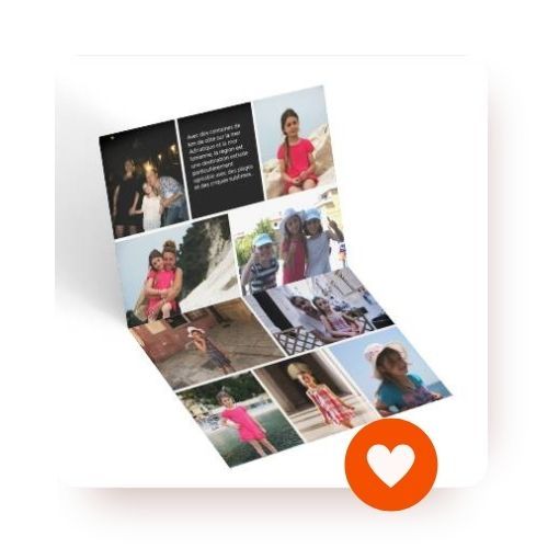 Carte story souvenir voyage en Italie - faces intérieures