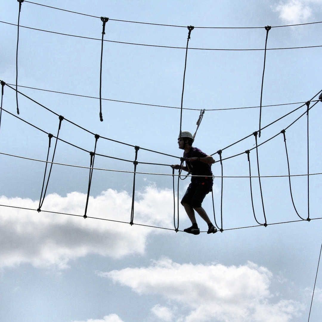 Accrobranche avec les enfants